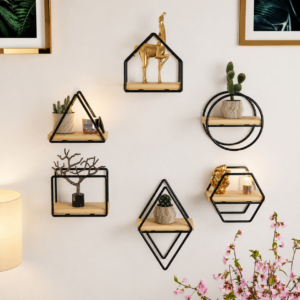 Geometric Wall Shelf Set