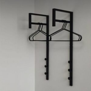 Industrial Iron Over-the-Door Clothes Rack
