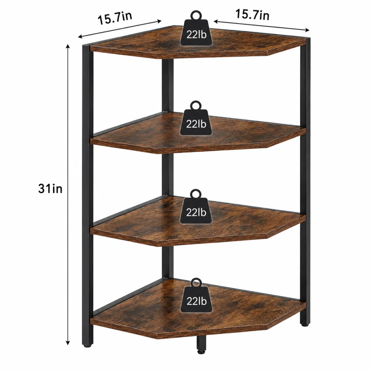 Corner Bookcase Storage Rack – Space-Saving Organizer Shelf - Image 7