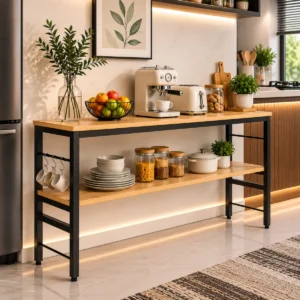 Ferras Multipurpose Kitchen Storage Rack, Long Shelving Organizer