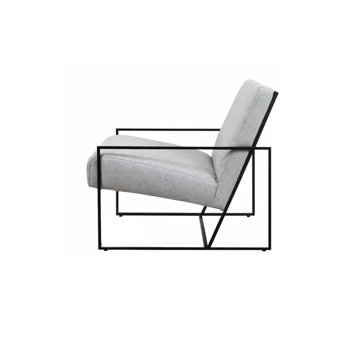Nova Metal Frame Lounge Chair with Fabric Upholstery - Image 3