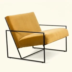 Nova Metal Frame Lounge Chair with Fabric Upholstery